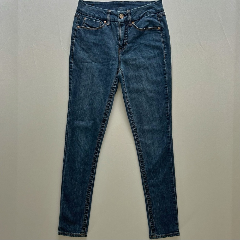 7 For All Mankind Dark Wash Skinny Jeans Classic Stretch Denim Size 4
